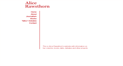 Desktop Screenshot of alicerawsthorn.com